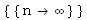 {{n -> ∞}}